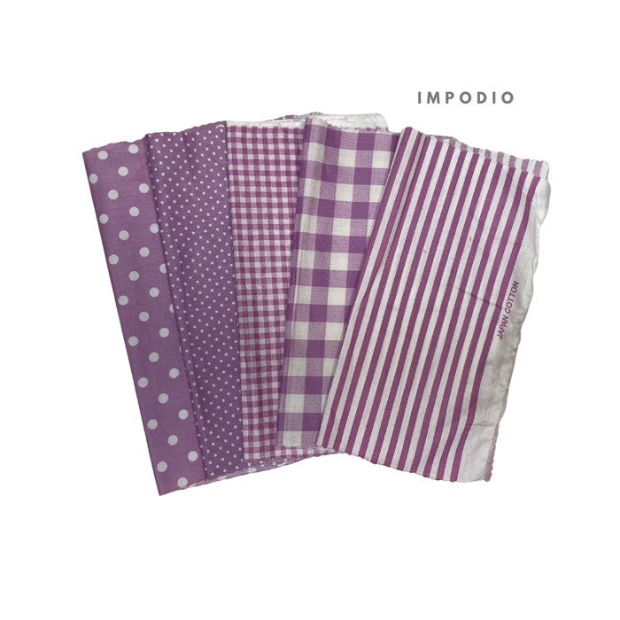 IMPODIO PAKET 5pcs] napkin lilac baby purple kain piknik