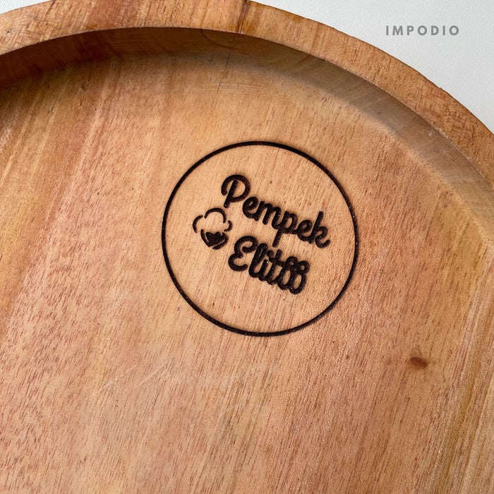 IMPODIO Nampan kayu Bulat D-20cm - Custume Grafit props