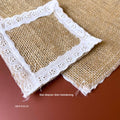 IMPODIO Kain Goni Renda 11x11cm 30x30cm | Alas Foto Properti Makanan Kerajinan Fashion
