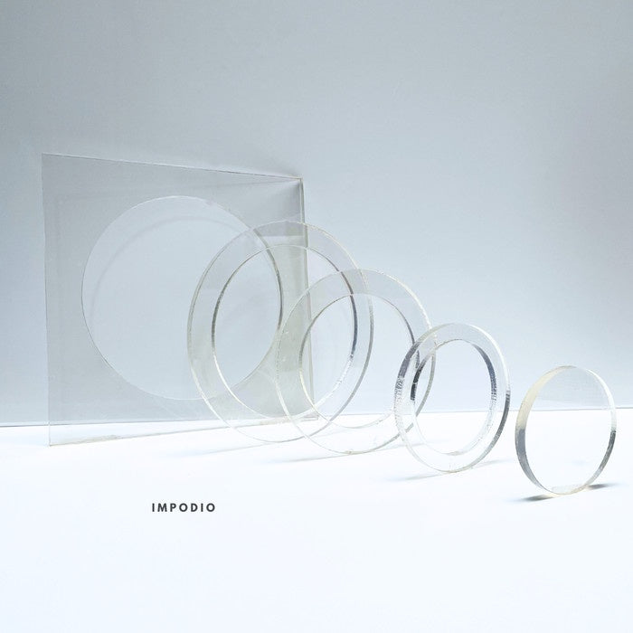 IMPODIO Akrilik Geometry - 1 Set Kotak dan Lingkaran Geometri