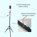 IMPODIO LED Foldable Ringlight 5 Lampu & 6 Lampu - Live stream - background putih