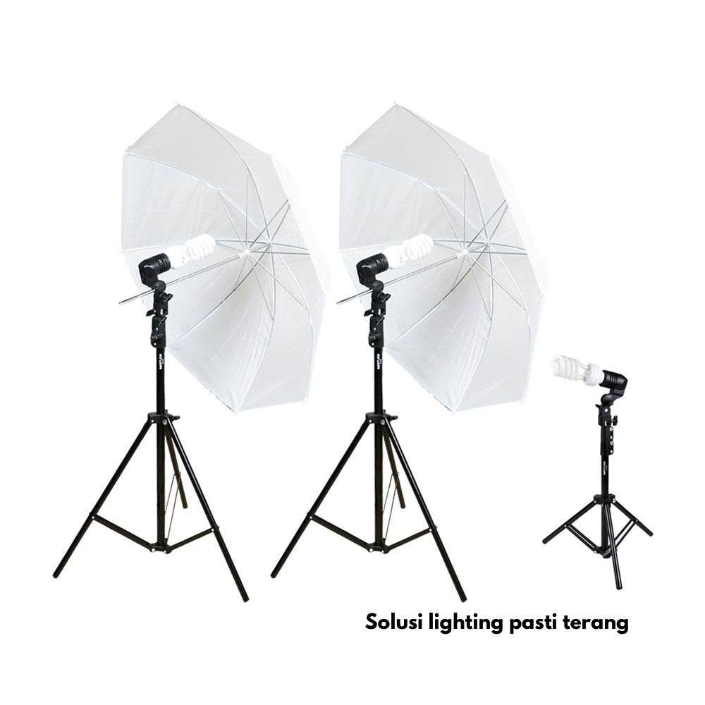 Paket lighting live streaming led 3 spot pasti terang banget