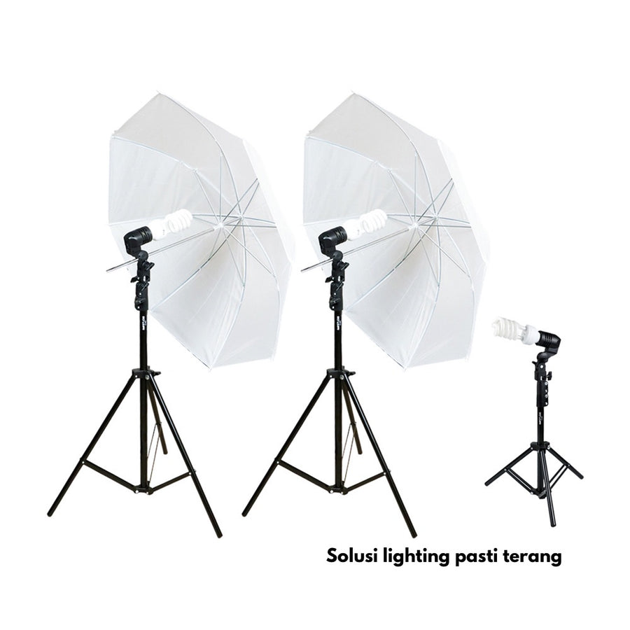 IMPODIO Paket lighting live streaming led 3 spot pasti terang banget