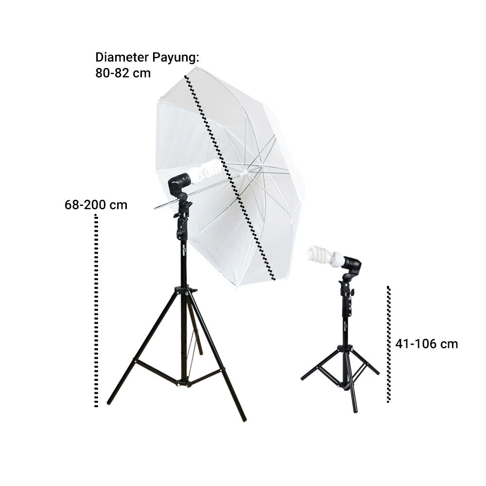 Paket lighting live streaming led 3 spot pasti terang banget