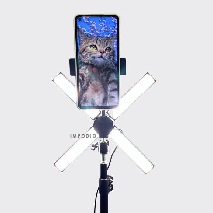 IMPODIO Starlight + Tripod 2m - Make up Vlog - Lampu ringlight - detail produk