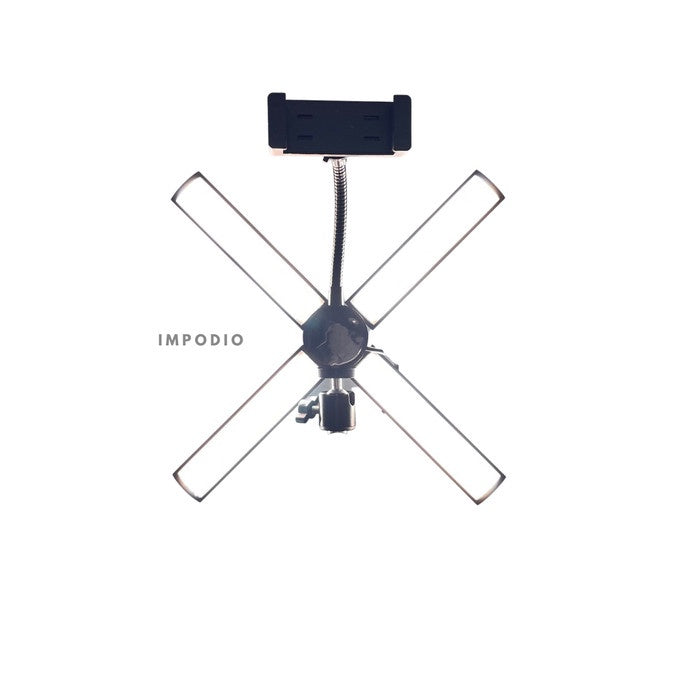 IMPODIO Starlight + Tripod 2m - Make up Vlog - Lampu ringlight - dalam penggunaan