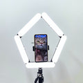 IMPODIO LED Foldable Ringlight 5 Lampu & 6 Lampu - Live stream - tampak samping