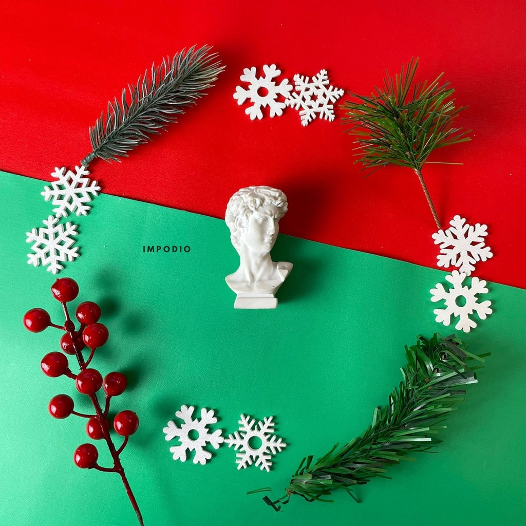 IMPODIO Hiasan tema natal crerry and pine branch - props foto