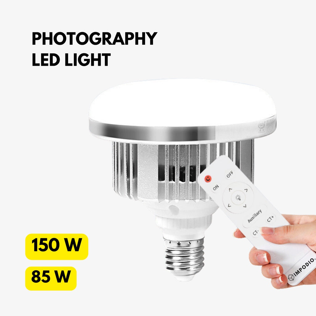 IMPODIO Lampu LED fill light Photography e27 85 watt dan 150 watt