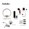 IMPODIO LED Ringlight Fotografi Live Streaming Jumbo 46 cm + Tripod - detail produk