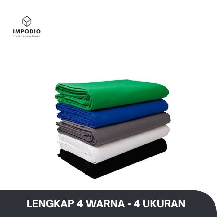 IMPODIO Kain Background foto 4 warna 4 ukuran profesional grade