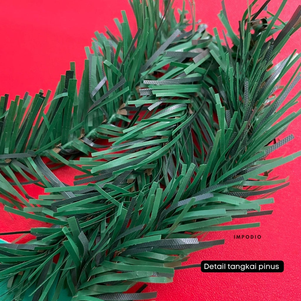 IMPODIO Hiasan tema natal crerry and pine branch - props foto