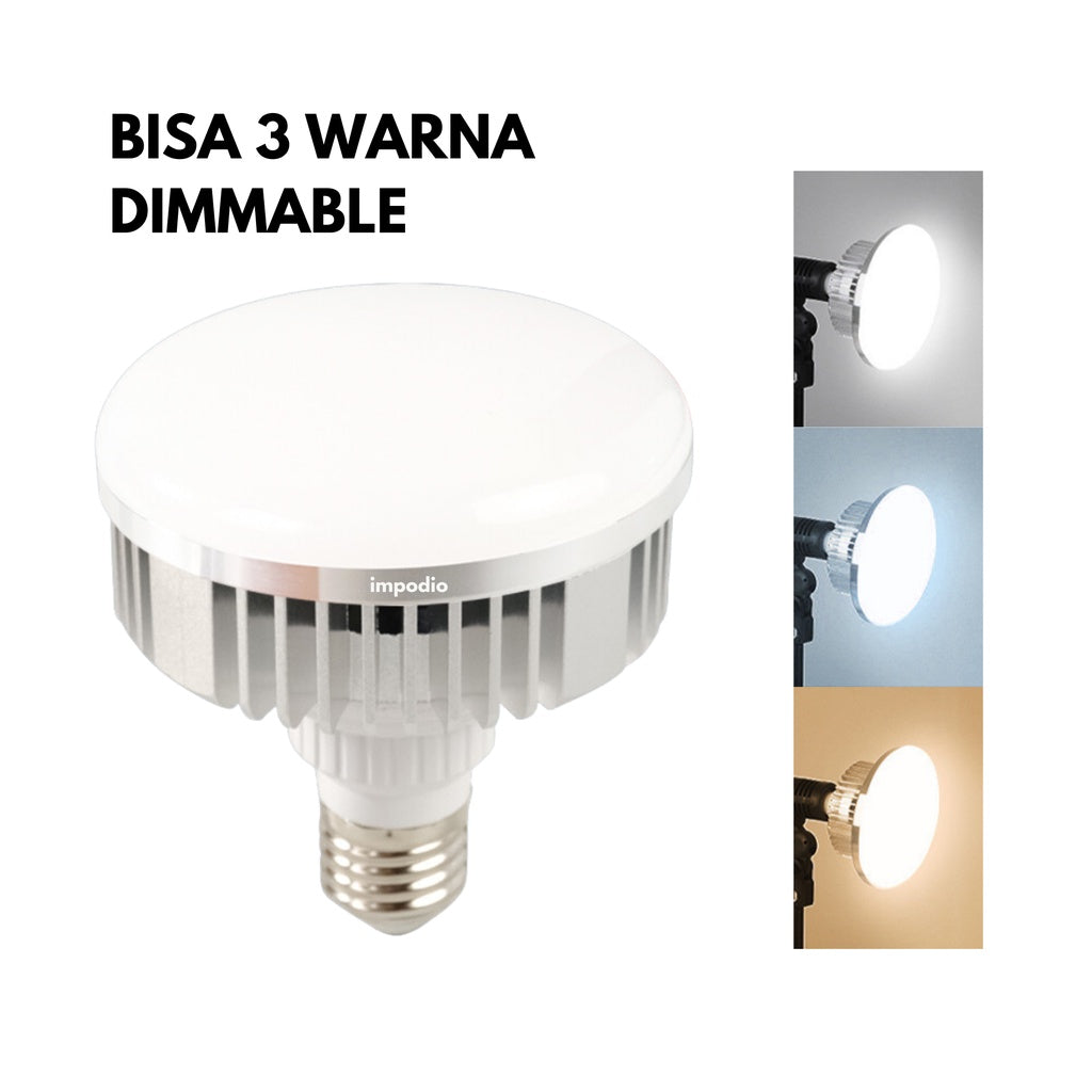 IMPODIO Lampu LED fill light Photography e27 85 watt dan 150 watt - detail produk