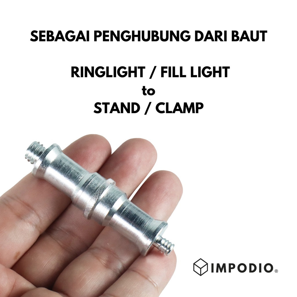 Hot shoe / baut aksesoris kamera / thread reducer 1/4 inch dan 3/8 inc