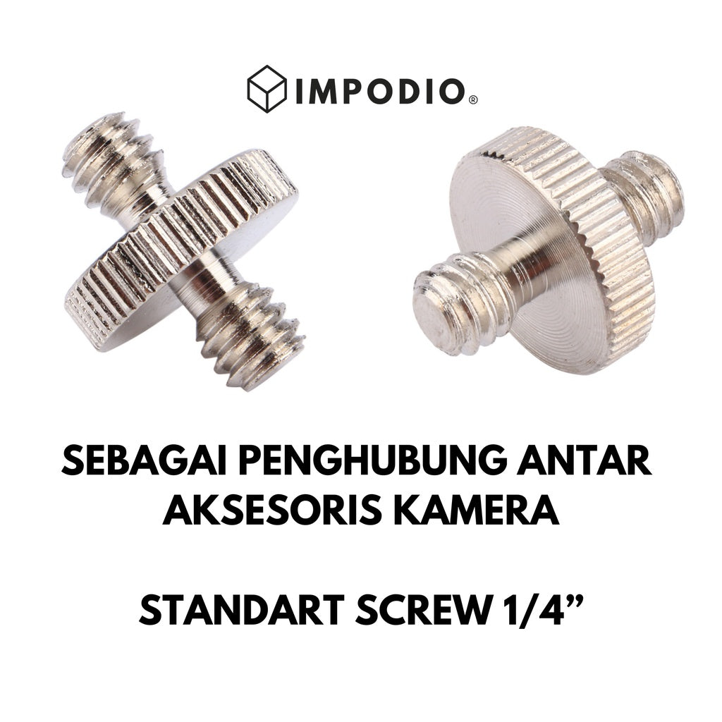 Hot shoe / baut aksesoris kamera / thread reducer 1/4 inch dan 3/8 inc