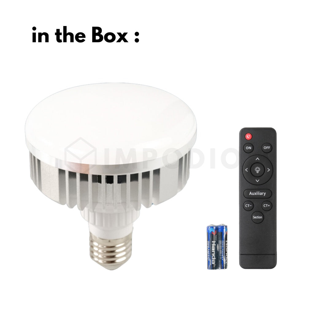 IMPODIO Lampu LED fill light Photography e27 85 watt dan 150 watt - tampak samping