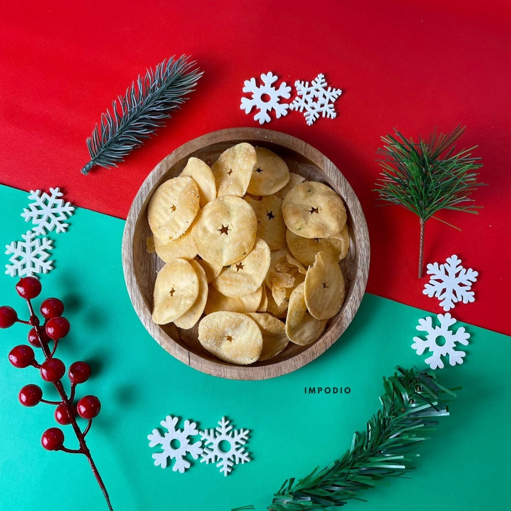 IMPODIO Hiasan tema natal crerry and pine branch - props foto