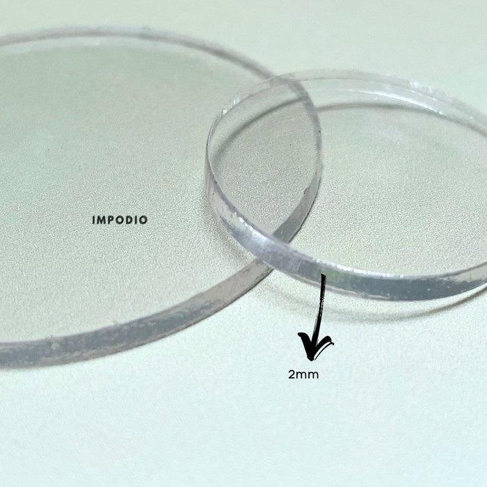 IMPODIO Akrilik bulat bening 3-5 cm - aesthetic props foto