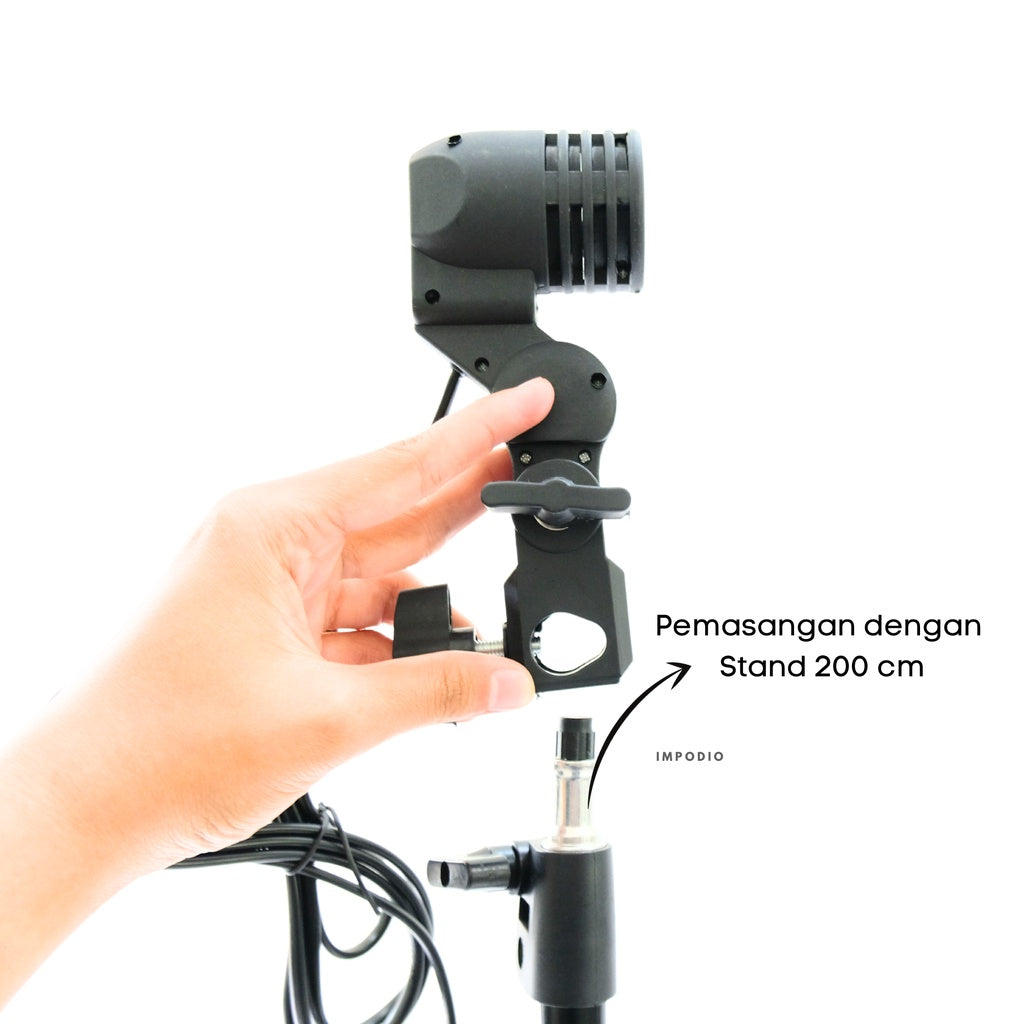 IMPODIO Lamp holder E27 + Stand 200cm