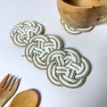 IMPODIO Flowers coaster rajut - food product photo props