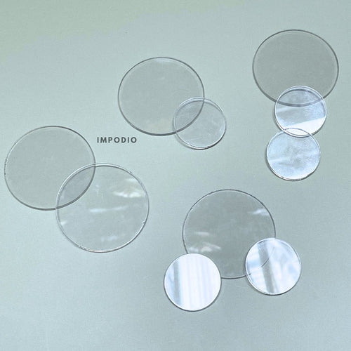 IMPODIO Akrilik bulat bening 3-5 cm - aesthetic props foto - tampak samping