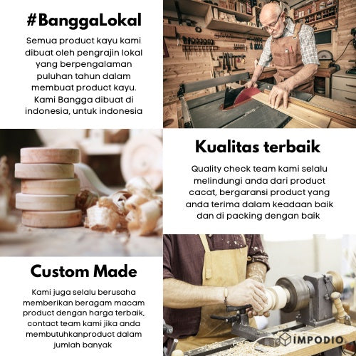 Piring MPASI BULAT IMPODIO / piring kayu / properti foto konten