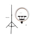 IMPODIO LED Ringlight Fotografi Live Streaming Jumbo 46 cm + Tripod - background putih