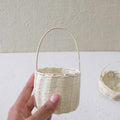 IMPODIO mini basket – keranjang rotan jinjing – 3 varian ukuran kecil - close up