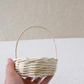 IMPODIO mini basket – keranjang rotan jinjing – 3 varian ukuran kecil - dalam penggunaan