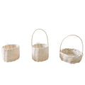 IMPODIO mini basket – keranjang rotan jinjing – 3 varian ukuran kecil - tampak samping