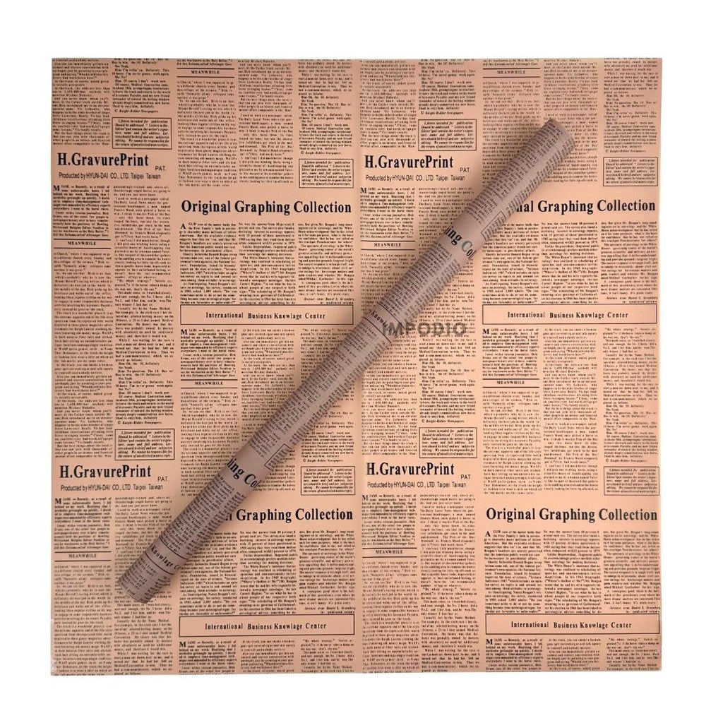IMPODIO Koran paper motif full tulisan – props photo vintage - detail produk