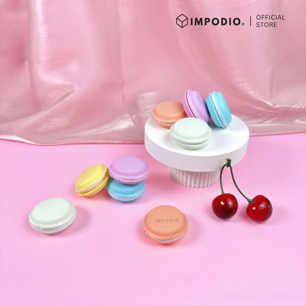 IMPODIO Replika Macaron Mini Pastel – Fake Macaron Properti Foto Produk Aesthetic & Dekorasi Dessert