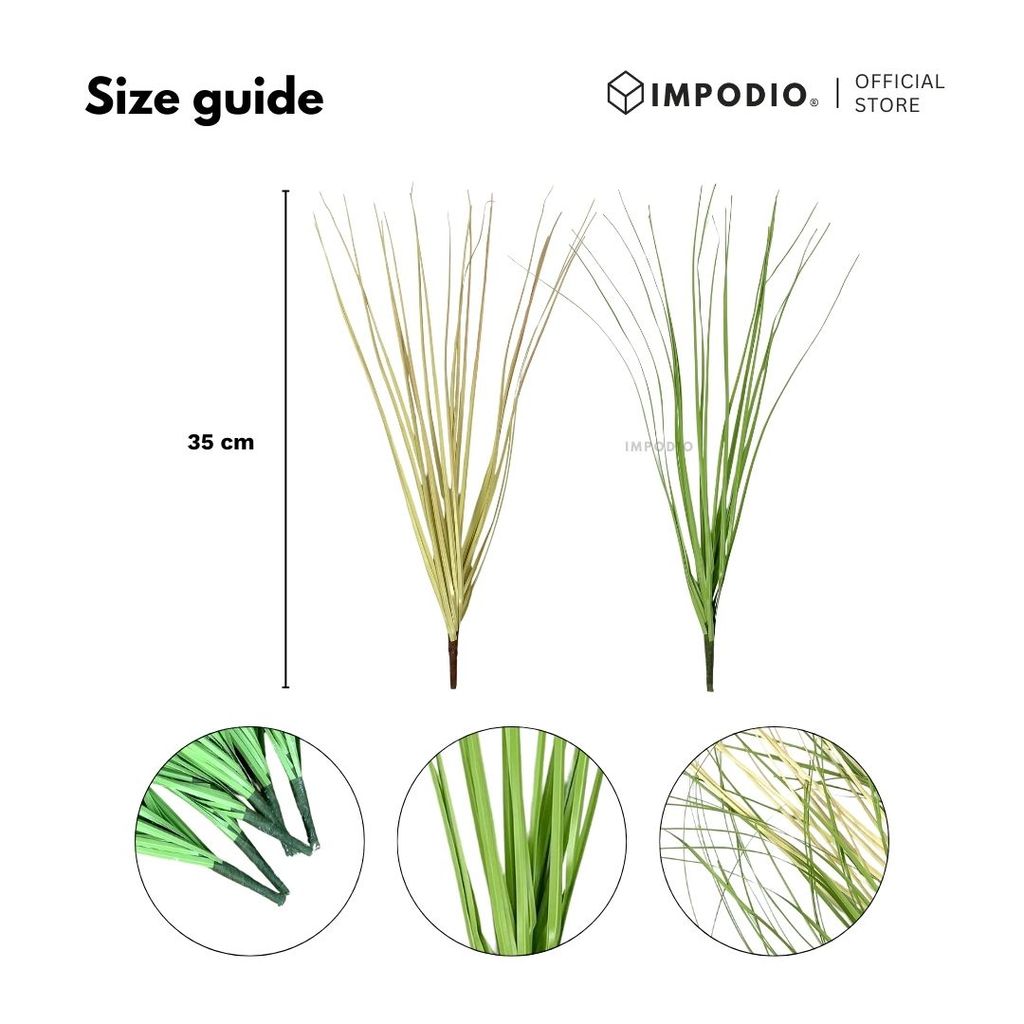 IMPODIO Rumput Onion Grass Artificial Estetik - Properti Foto Produk & Dekorasi Vas Bunga Meja Minimalis