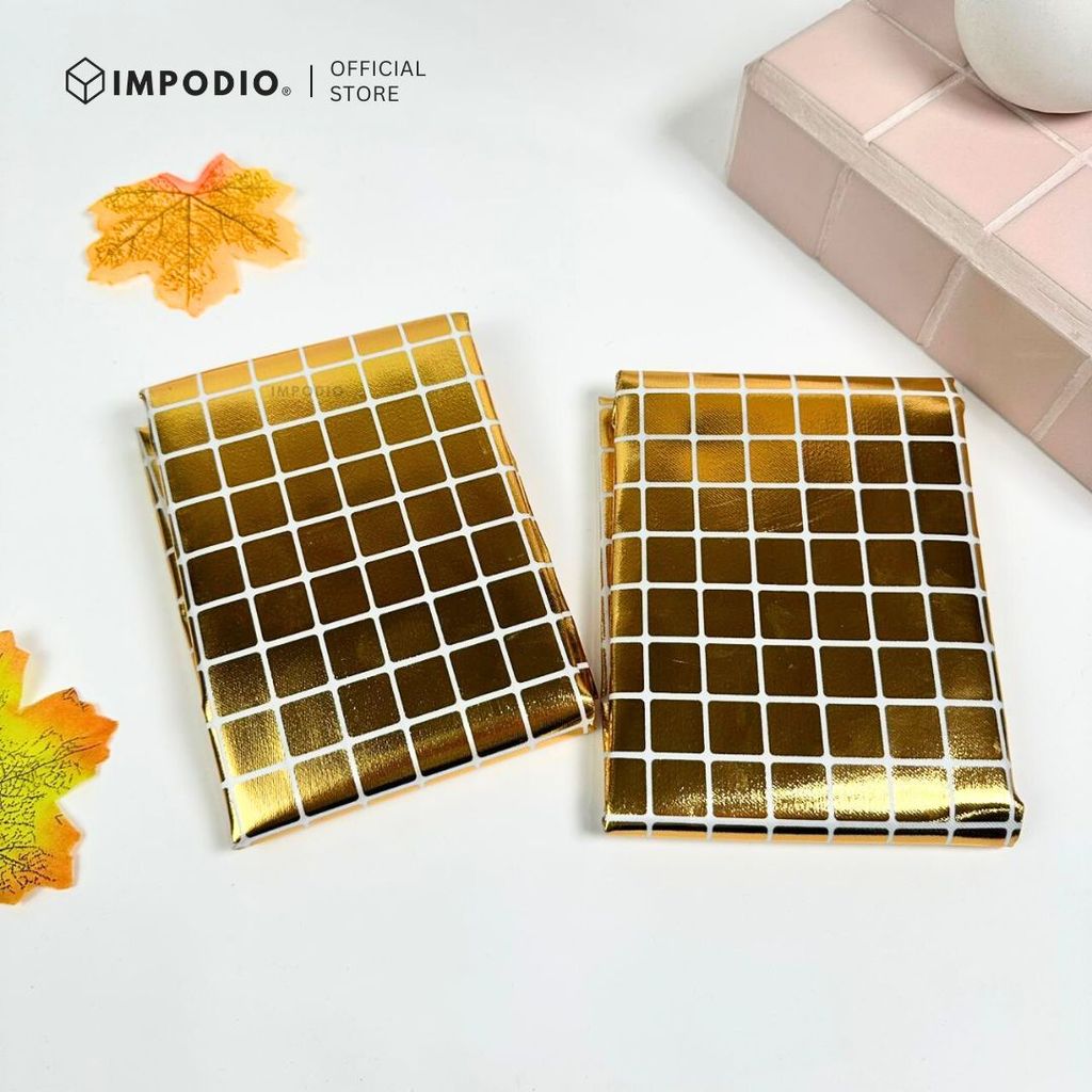 IMPODIO Background Foto Produk Gold Disco Grid 40x90cm - Backdrop Foto Estetik Mewah - Properti Konten Video Shimmer