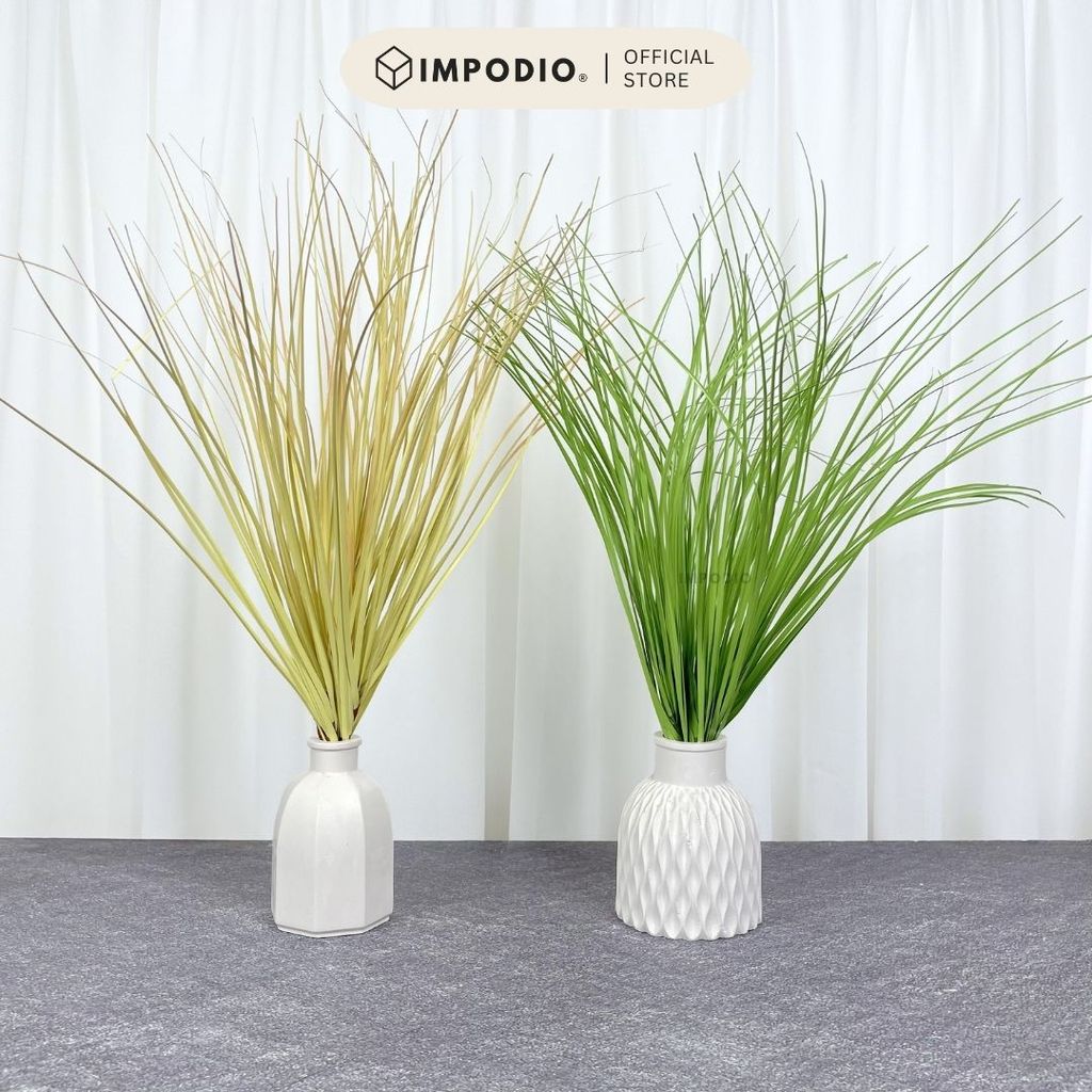 IMPODIO Rumput Onion Grass Artificial Estetik - Properti Foto Produk & Dekorasi Vas Bunga Meja Minimalis
